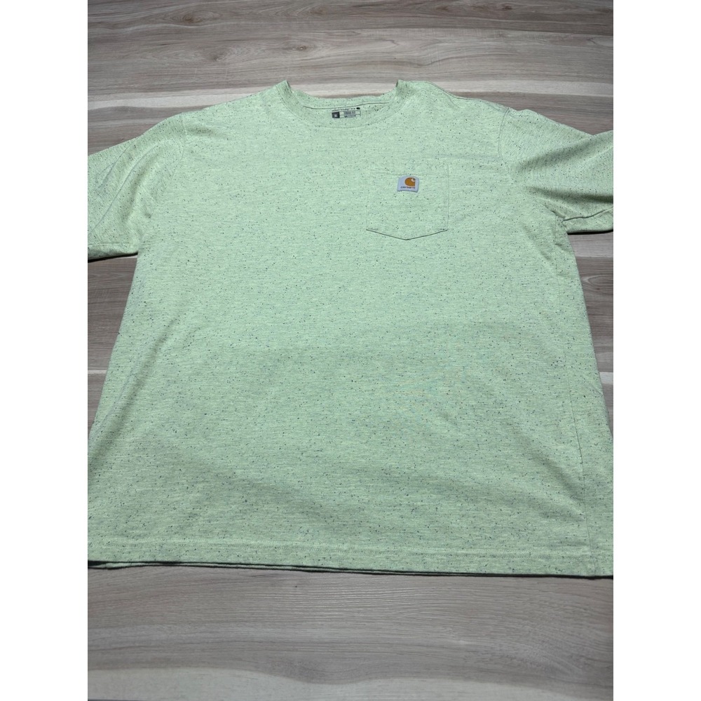 Carhartt K87 Pocket T-Shirt Mens XL Green Heather Loose Fit Short Sleeve Tee
